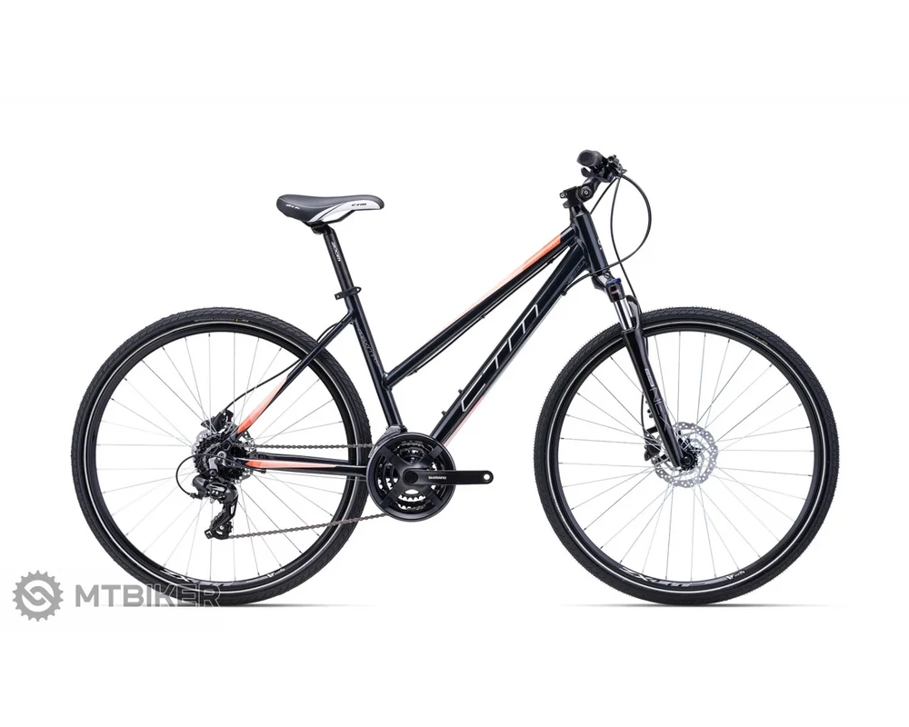 CTM Maxima 3.0 női fekete-lazac 28" 2022 cross trekking kerékpár