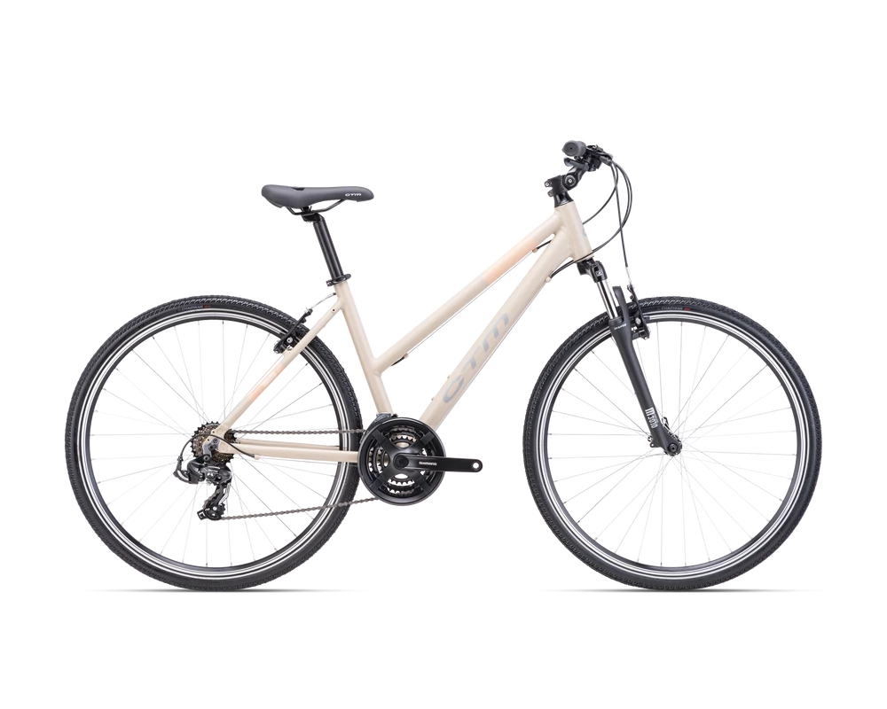 CTM Maxima 1.0 női világosbézs-barna 2025 cross trekking kerékpár 16" vázméret