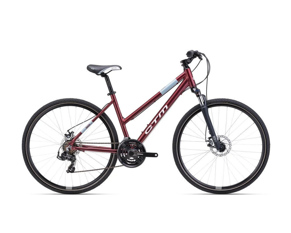 CTM Maxima 2.0 női piros-szürke 28" 2024 cross trekking kerékpár