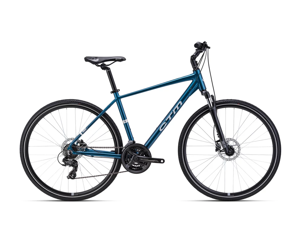 CTM Tranz 1.0 férfi matt kék 2026 cross trekking kerékpár