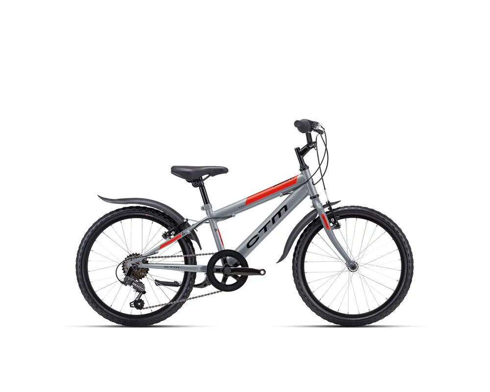 CTM Scooby 1.0 20" 6 sebességes 2024 grafit-piros gyermek kerékpár