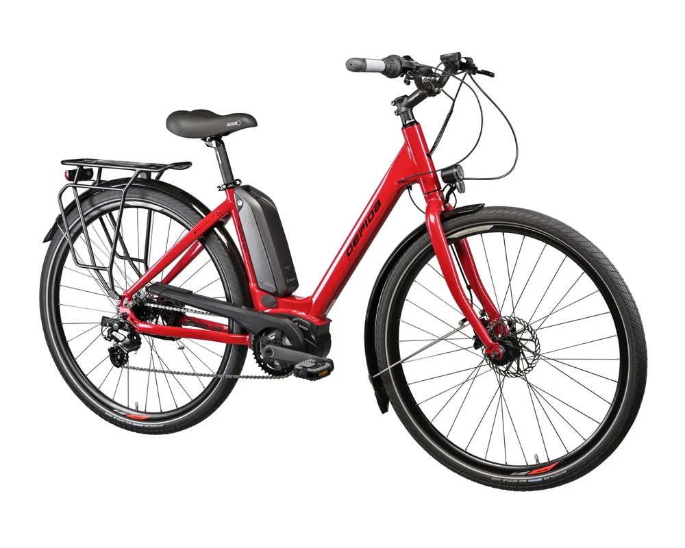 Gepida Reptila 800 Altus 7 elektromos városi kerékpár piros