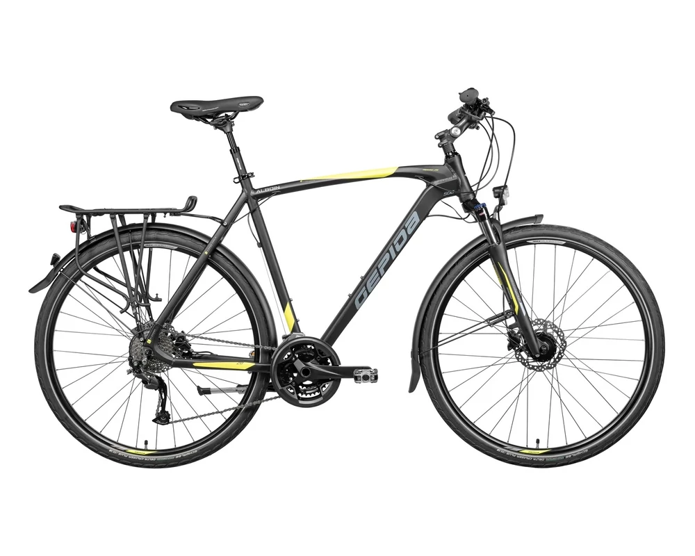 Gepida Alboin 500 férfi matt fekete túratrekking kerékpár