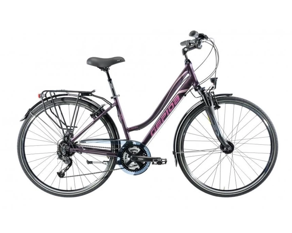 Gepida Alboin 300 női matt sötétlila túratrekking kerékpár