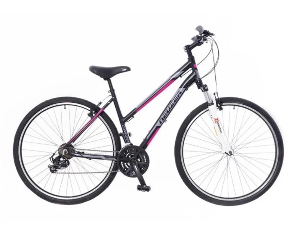 Neuzer X100 női matt fekete-lila cross túratrekking kerékpár