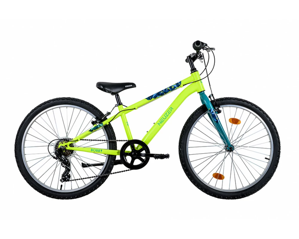 Neuzer Bobby 24" 7 sebességes fiú sárga türkiz gyermek kerékpár