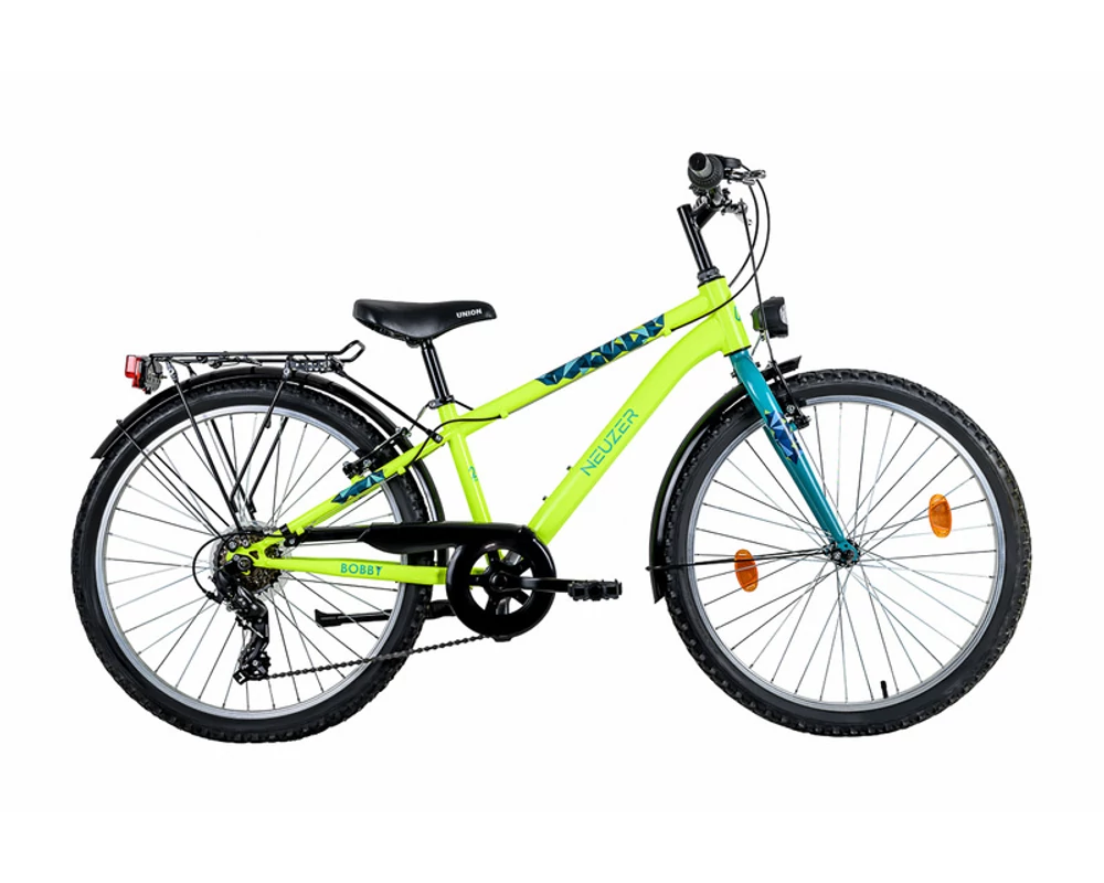Neuzer Bobby 24" 7 sebességes city fiú sárga-türkiz gyermek kerékpár