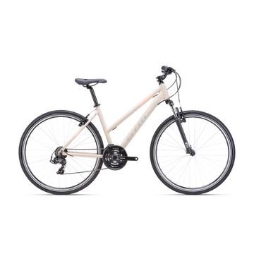 CTM Maxima 1.0 női világosbézs-barna 2025 cross trekking kerékpár 16&amp;quot; vázméret