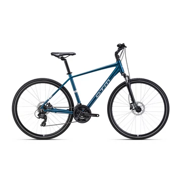 CTM Tranz 1.0 férfi matt kék 2026 cross trekking kerékpár 21" vázméret