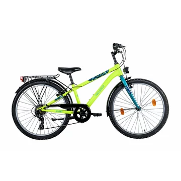 Neuzer Bobby 24&amp;quot; 7 sebességes city fiú sárga-türkiz gyermek kerékpár