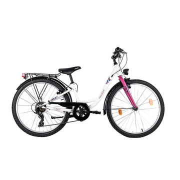 Neuzer Cindy 24&amp;quot; 7 sebességes city lány fehér-magenta gyermek kerékpár